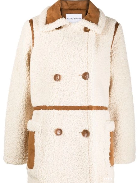 STAND STUDIO coat double-breasted faux-shearling Women 0406